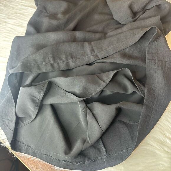 Lulus Shift and Shout Black Shift Dress Size Large Short Sleeve Gold Zipper - Picture 8 of 10